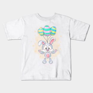 Easter bunny with balloons Kids T-Shirt